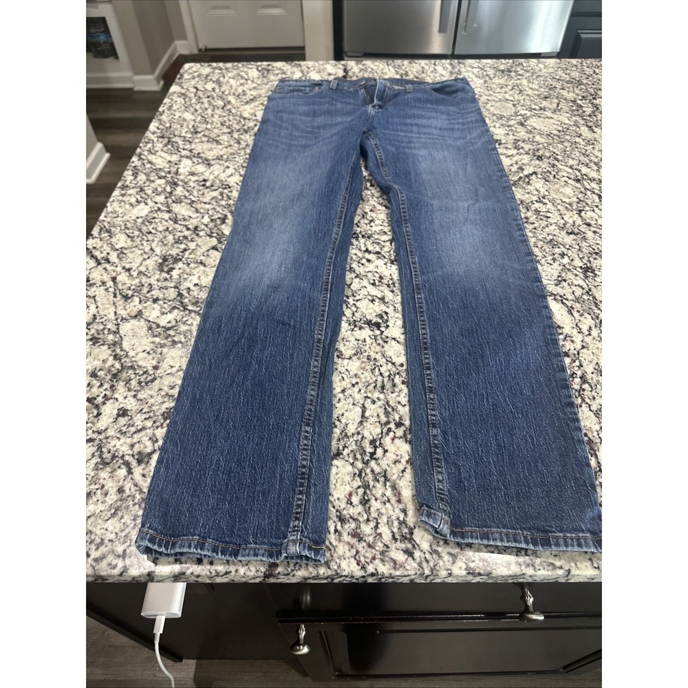 Levis 559 Jeans Mens 34x34 Blue Relaxed Straight Dark Wash Denim Pants - Picture 9 of 9